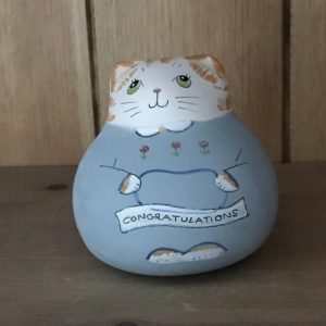 trendy cat Merryfield Pottery paperweight baking cook 