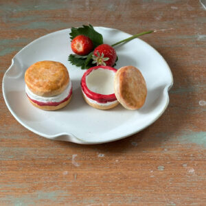 Cream And Jam Ceramic Scone Trinket Box